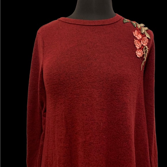 5 for $30.  Justify Burgundy Knit Dress - Picture 2 of 11